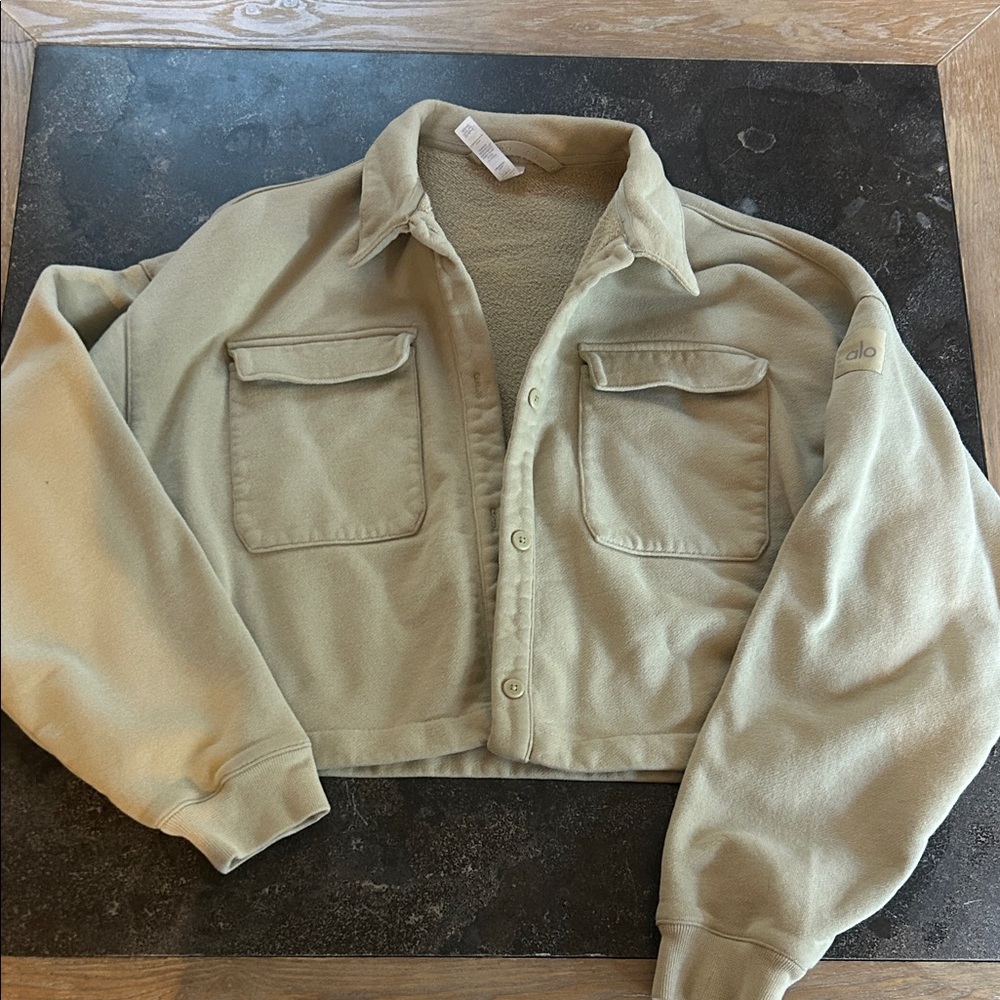 Alo Tan Cropped Jacket